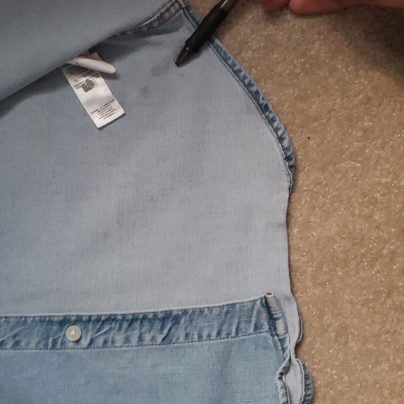 Topman Light blue denim short sleeved shirt - Picture 4 of 4